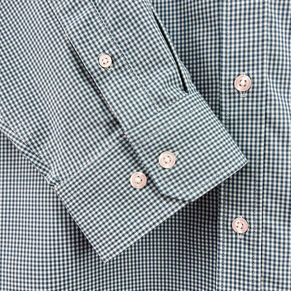 Old Navy Slim Fit Buit In Flex Signature No Iron Plaid Button Up Dress Shirt XXL - Picture 6 of 8